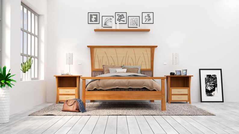 Bed Frame King Size Headboard Queen Full Modern Image 0