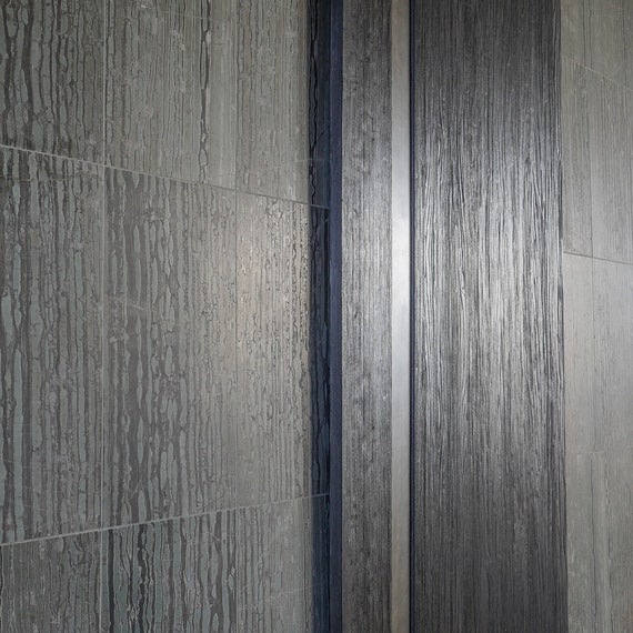 Barn Door Gray Textured Sliding Door Modern Wood And Steel Etsy
