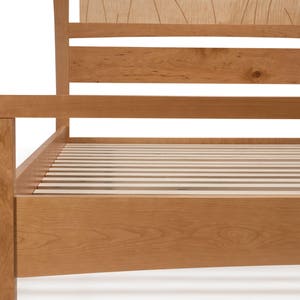 Bed Frame King Size, Headboard, Scandinavian, Danish Modern, Shaker, Asian, Cherry, Curly Maple, Queen, Full, Twin, Inlay, Curves, Seaside zdjęcie 5