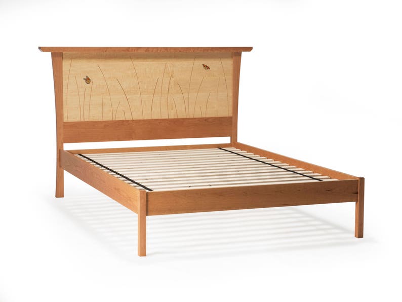 Platform Bed Frame King Size Queen Wood Headboard Full Image 0