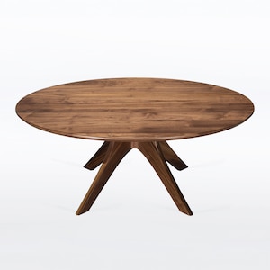 Oval Coffee Table In Solid Walnut &quot;Kapok&quot;