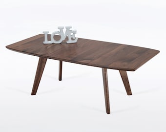 Table basse Mid-Century faite main en noyer - Bela Design