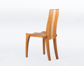 Dining Chair in Solid Cherry and Maple Wood - Gazelle