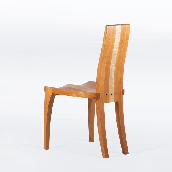 Dining Chair in Solid Cherry and Maple Wood - Gazelle