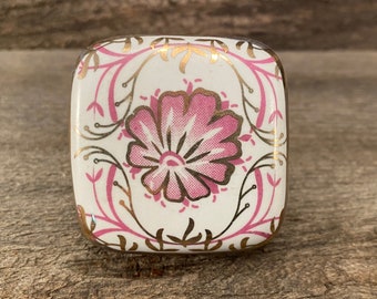 Ceramic Knob, Large Square Ceramic Knob Decorative Drawer Pull, Cabinet Replacement Knobs