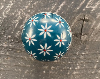 Pomello in ceramica, Pomello pomodoro con cassetto hardware cromato Pull, Daisy Flower