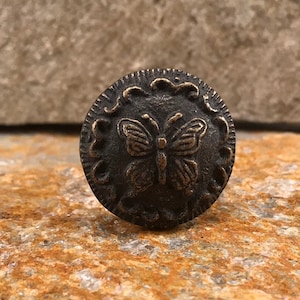 Cast Iron Knob, Butterfly Design, Kitchen Cabinet Knob, Dresser Drawer Knob Replacement, Decorative Cabinet Pull