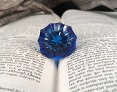 Glass Knob, Blue Glass Knobs, Unique Old Fashioned Style Knobs Made of Glass, Farmhouse Country Style Blue Glass Knob, Knobs and Pulls