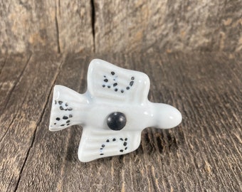 Bouton en céramique en forme d'oiseau, poignée de tiroir Southwest