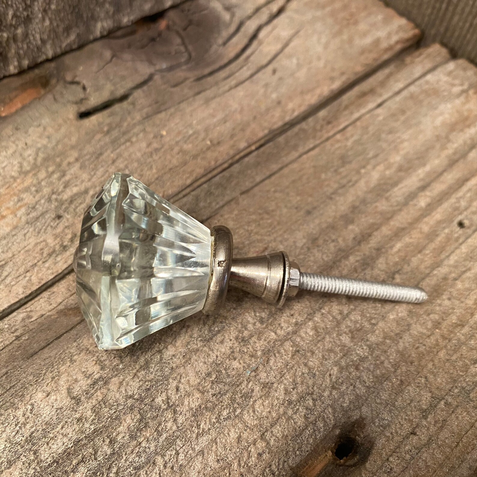 Clear Glass Knob Old Fashioned Style Knob Dresser Etsy