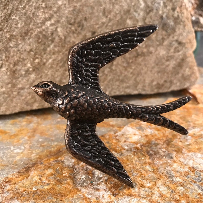 Cast Iron Bird Knob Metal Dresser Drawer Pulls Bird In Etsy