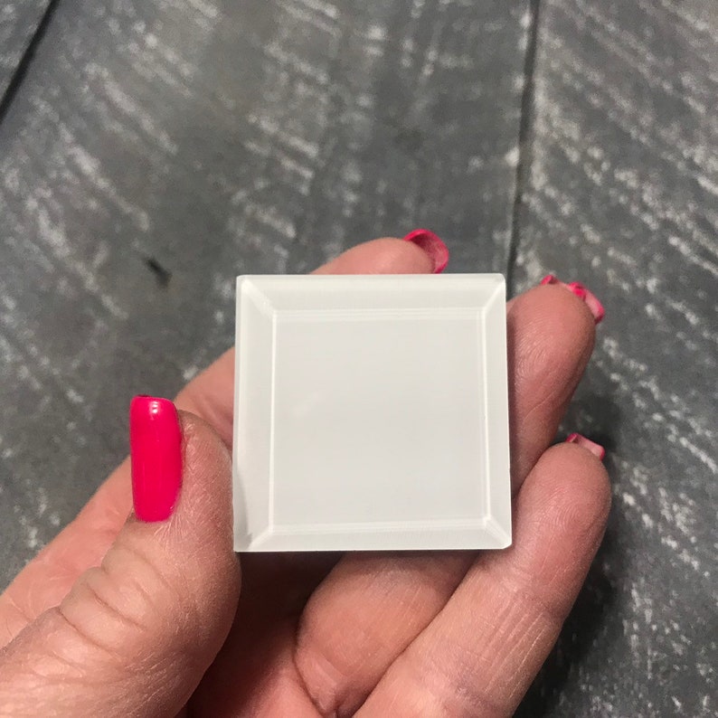 Square Glass Knob Retro Mid Century Modern Knobs Unique Style Etsy