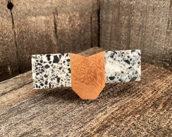 Tirador rectangular de madera de resina de hueso, moderno para cajón