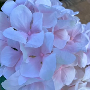 Silk Hydrangea, Light Pink Artificial Flower, Faux Hydrangea, Greenery Large Hydrangea, 25&quot; Hydrangea Plant Millinery Hat Supplies