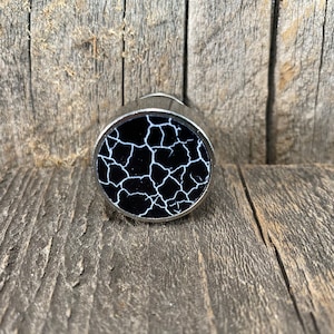 Stainless Steels Metal Knob Black and White Modern Drawer Pull
