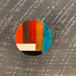 Multicolor Resin Chunk Geo Cabinet Knob, Dresser Knob, Cabinet Pull