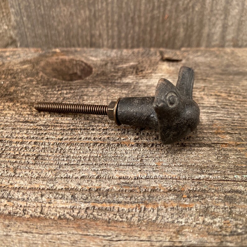 Cast Iron Knob Bird Knob Metal Dresser Drawer Pulls Knobs Etsy