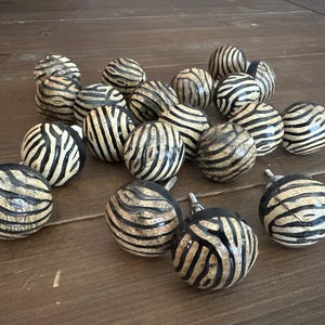 Zebra Bone Resin Drawer Knob, African Style Cabinet Hardware