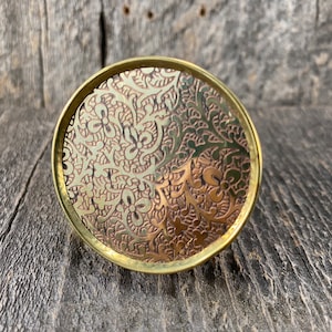 Moroccan Knob, Metal Knob, Marrakesh Cabinet Knob, Large Drawer Knob, Brass Cabinet Knob, Closet Door Knob, Gold Knob MKN217