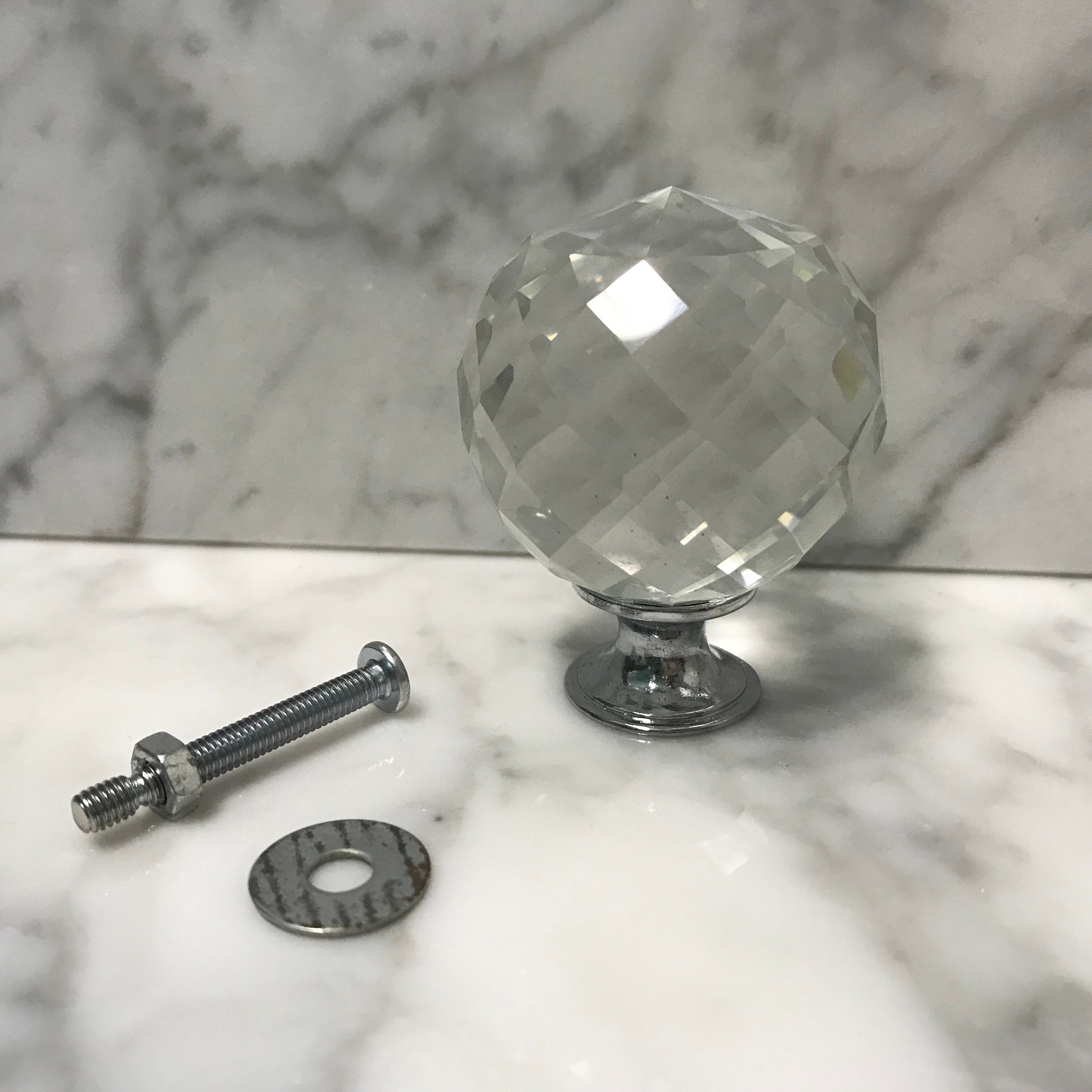 Perilla de vidrio perillas del gabinete de cristal puertas | Etsy