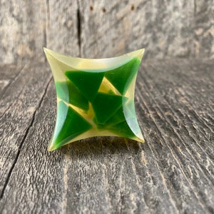 Cabinet Knob, Dresser Pull, Green Chunks Chic Cupboard Drawer Pull BRKN28