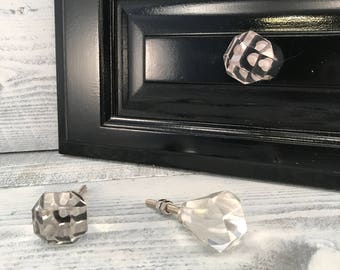 Faceted Glass Cabinet Knob, Furniture Drawer Pull Home Improvement Hardware