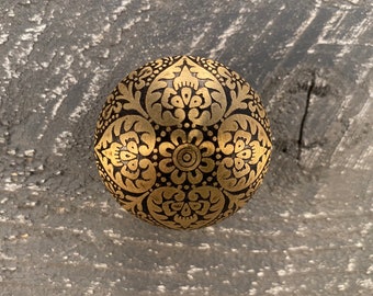 Moroccan Knob, Metal Knob, Marrakesh Cabinet Knob, Drawer Knob, Metal Cabinet Knob, Closet Door Knob, Gold Knob