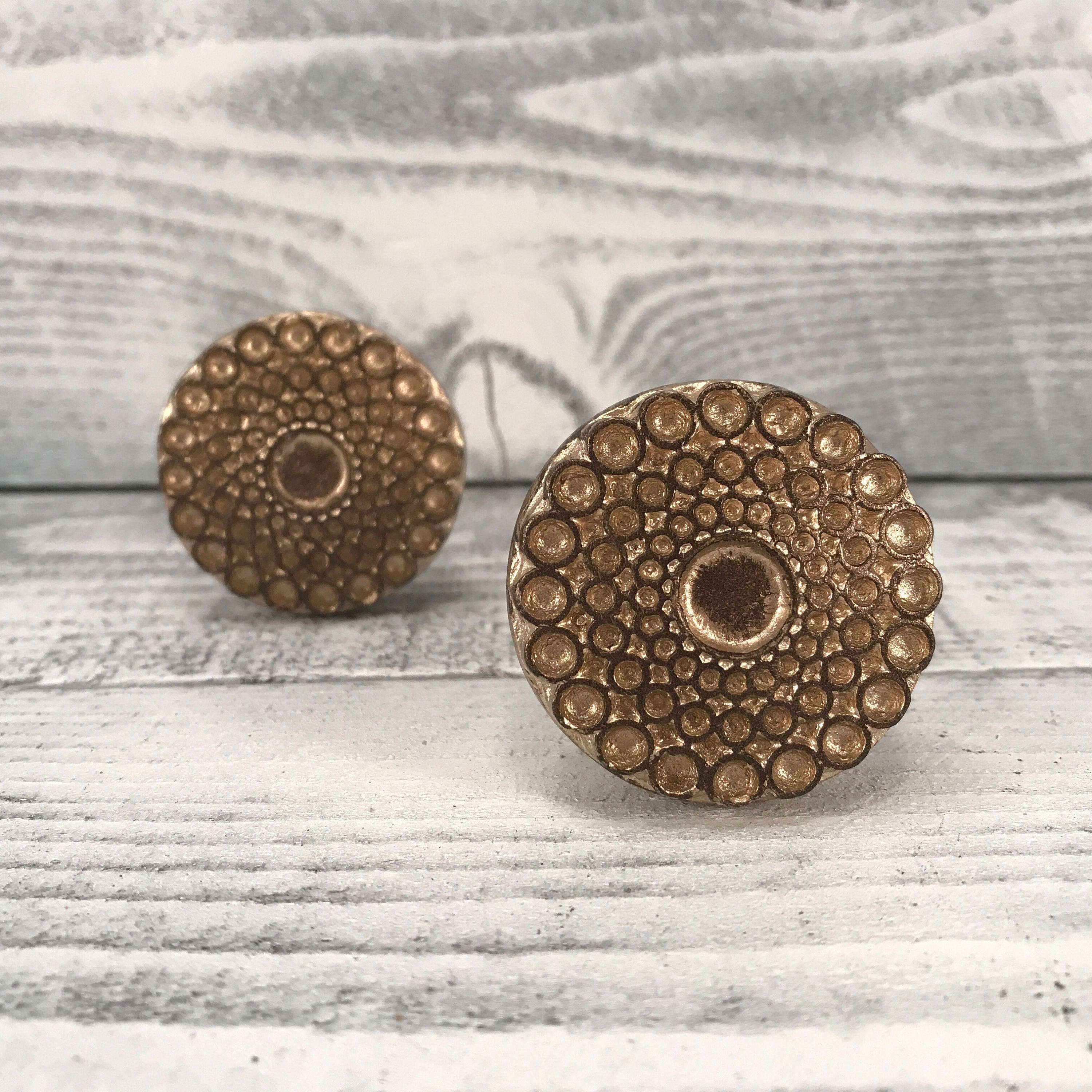 Knobs Antique Gold Shabby Chic French Country Drawer Pulls Etsy