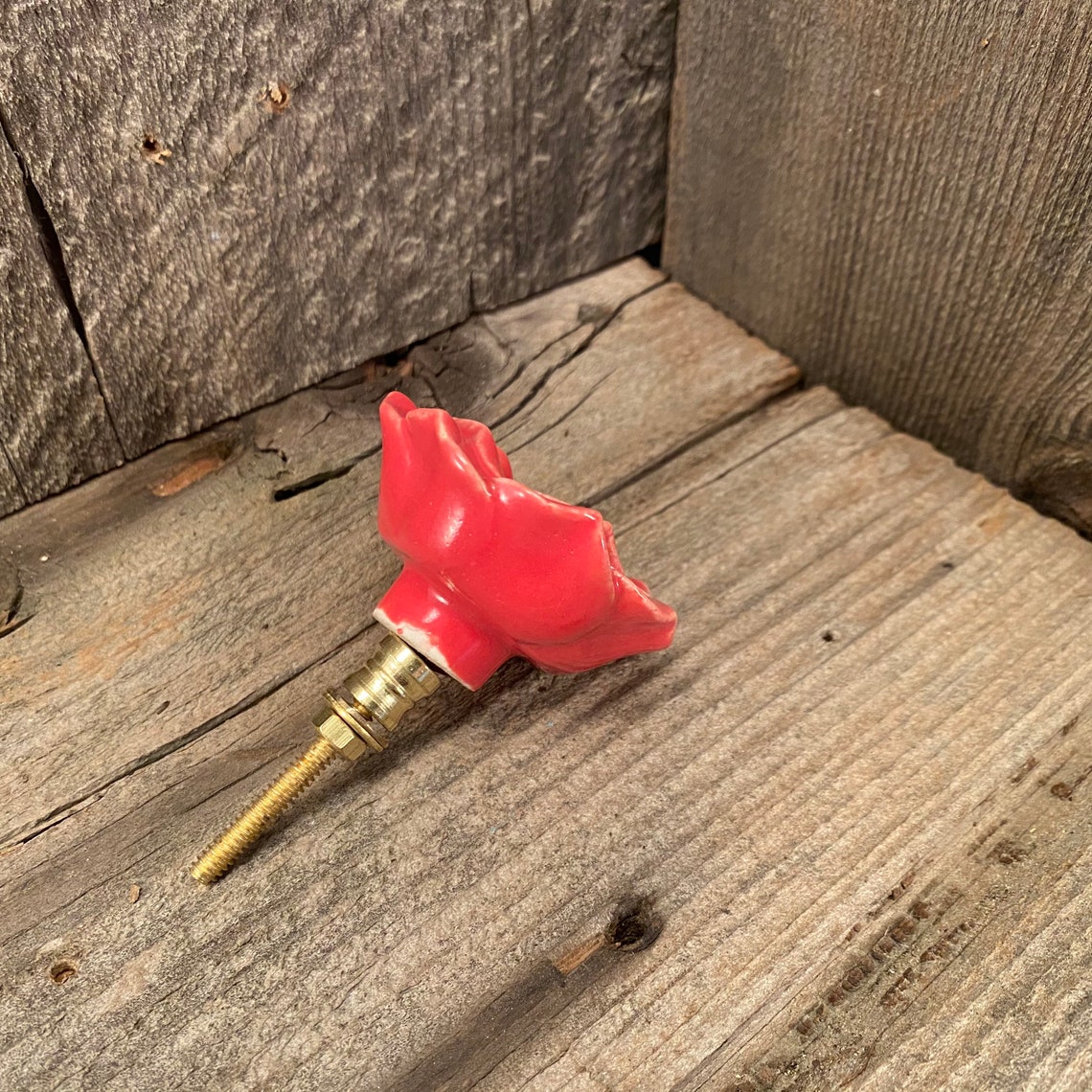 Ceramic Rose Knob Large Rose Knob Drawer Pull Rose Shape Etsy