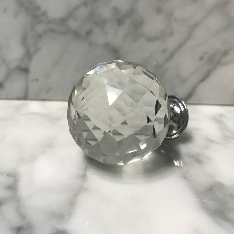 Perilla de vidrio perillas del gabinete de cristal puertas | Etsy
