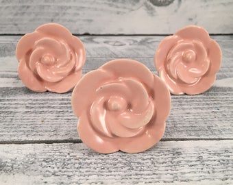 ダスティローズセラミックノブ、ローズ家具引き出し取っ手