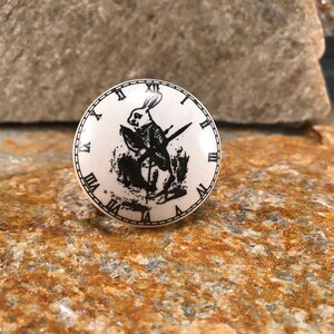 Keramikknopf, runder Schubladenknauf, runder Schubladenknauf, Alice im Wunderland-Stil, Möbelersatzknöpfe und Griffe