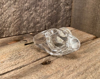 Glass Faceted Knobs, Old Fashioned Decorative Furniture Pulls, Glass Drawer Knob, Cabinet Replacement Knobs