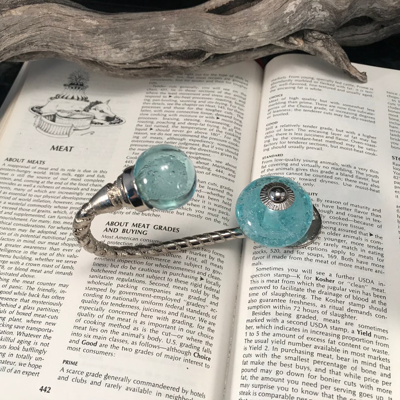 Glass Bubble Wall Hook Wall Mount Purse Hook Blue Glass Etsy