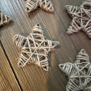 Jute Rope Stars, Craft Supplies, Handmade Stars for Wreath, Ornament ...