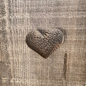 Cast Iron Knob, Heart Shape, Metal Dresser Drawer Pull, Cabinet Replacement Knob Heart Design, Heart Bronze Knob