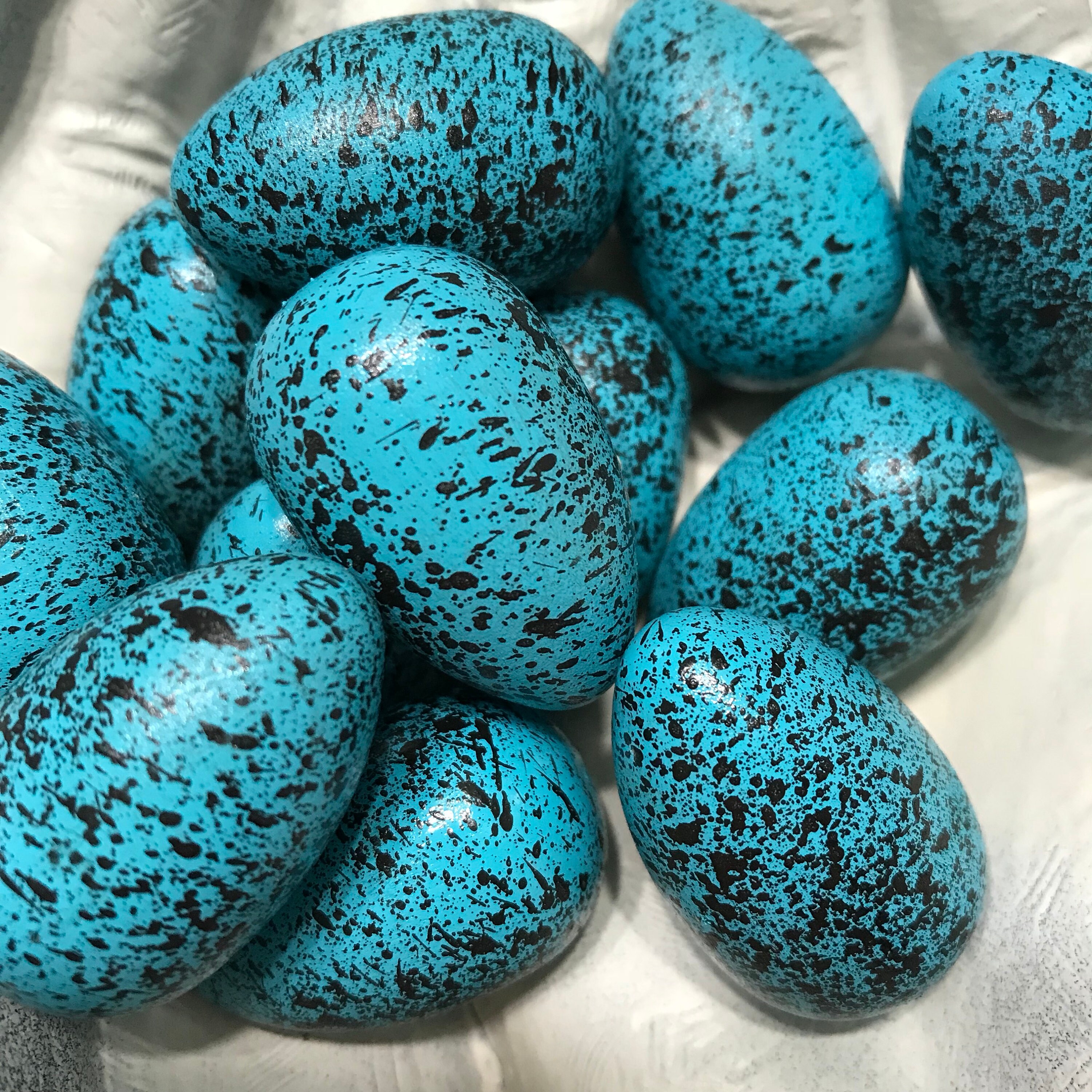 Wooden Eggs Hand Painted Realistic Speckled Fake Egg Set of Etsy