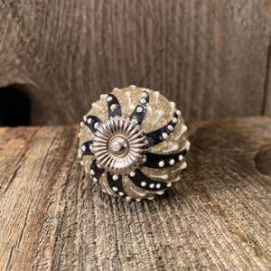 Ceramic Knob,  Round Knob, Ceramic Drawer Pull, Cabinet Hardware Knob, Ceramic Dresser Knob, Ceramic Cabinet Pull, Black & Gray with White