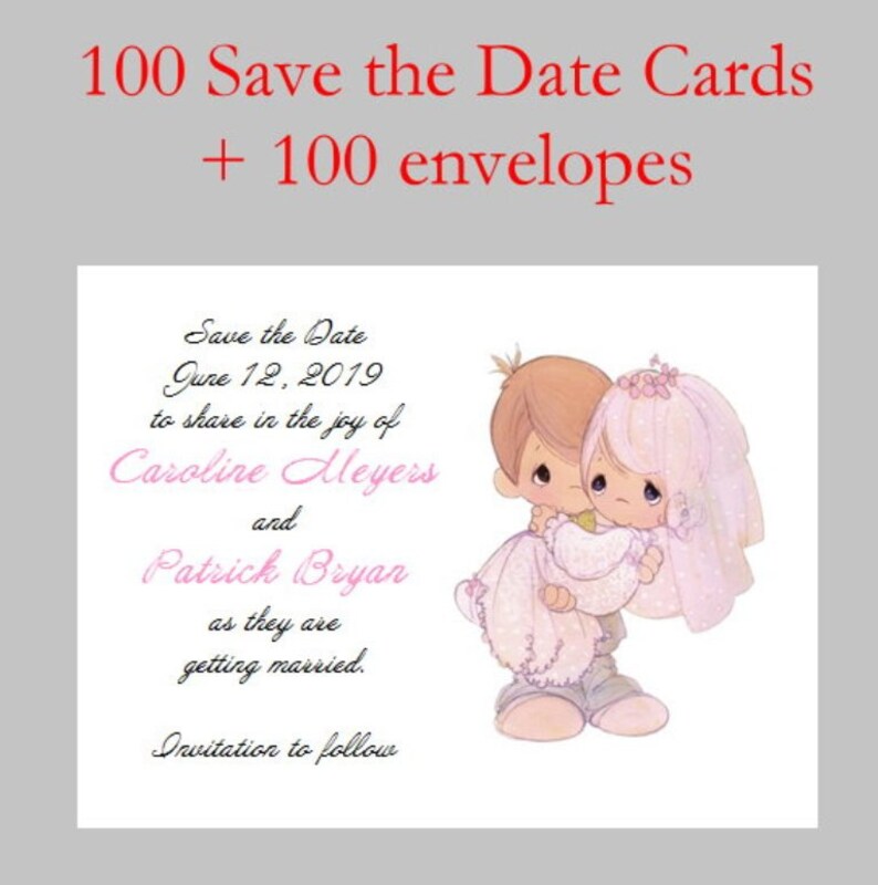 100 Personalized Custom Precious PM Wedding Bridal Shower Rehearsal Invitations Announcement Save the Date Cards