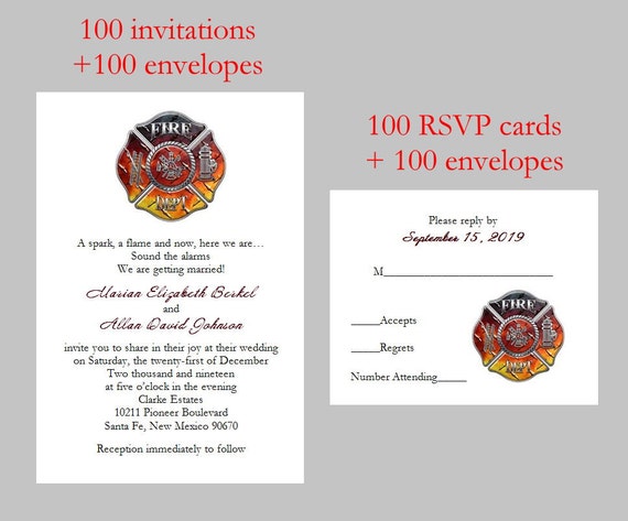 100 Personalized Fireman Firefighter Couple Firemen Wedding Save The Date Cards 100 Personalized Fireman Firefighter Couple Firemen Wedding Save The Date Cards