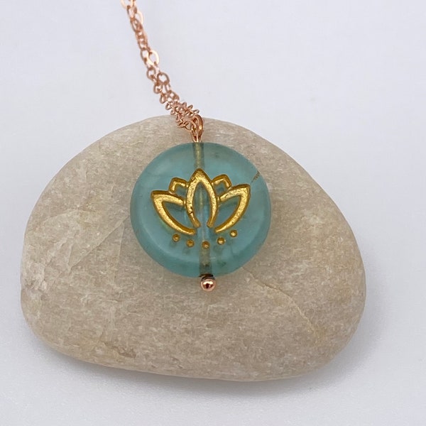 Lotus Blossom Necklace | Lotus Flower Necklace | Yoga Inspired | Rose Gold Filled Lotus Necklace