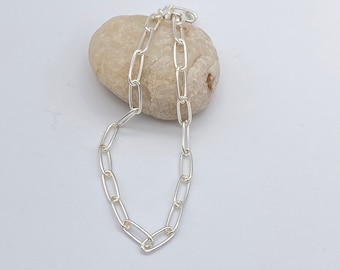Paper Clip Sterling Silver Bracelet | Sterling Silver Bracelet | Minimal Bracelet