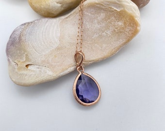 ペンダント ティアドロップ タンザナイト 12月の誕生石 10金ピンクゴールド K18イエローゴールド 誕生石ペンダント 3way （12月の誕生石