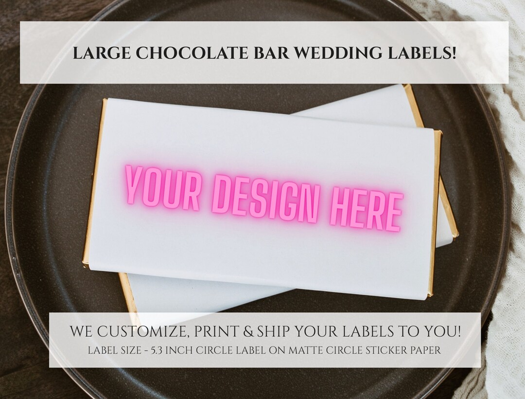 Chocolate Bar Wrapper, Custom Design Full Size Candy Bar Wrapper ...