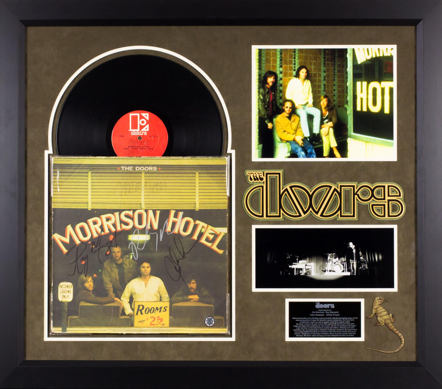The Doors Morrison Hotel Album Signed Custom Framed Autographed With Coa