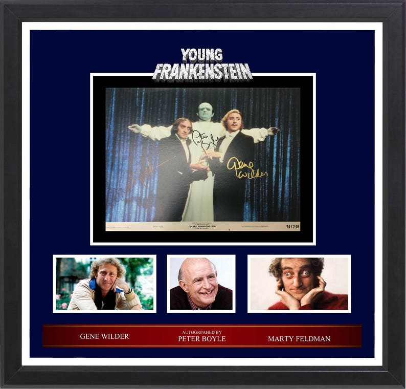 Young Frankenstein Signed Photo Collage In Frame Image 0