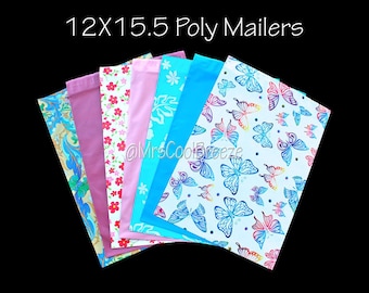 20/25 Mix of 12X15.5 Poly Mailers Self Seal Waterproof Envelope Shipping Bags Fast Shipping Flat