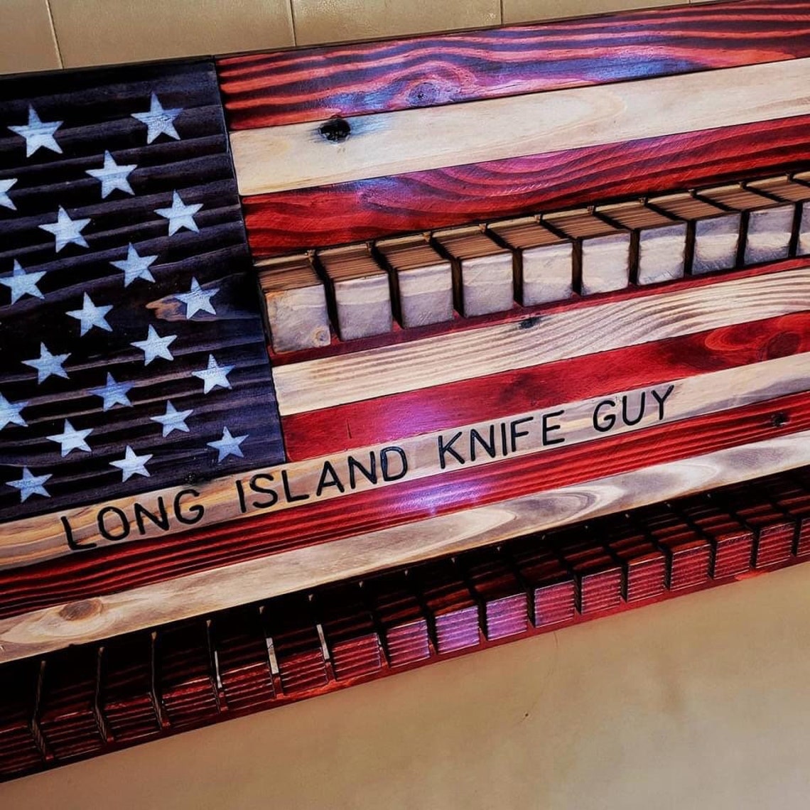 American Flag knife display 20x36in Etsy