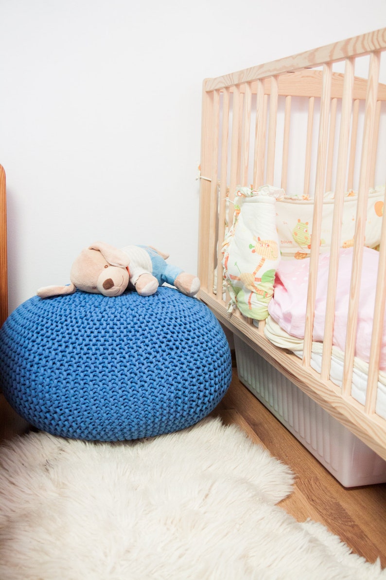 Pouf Knit Pouf Pouffe Crochet Pouf Pouf Tricot Ottoman Etsy