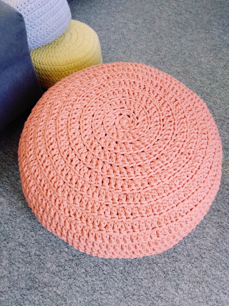 Pouf knit pouf pouffe crochet pouf pouf tricot ottoman Etsy